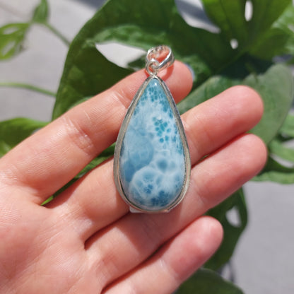 Larimar Tropfenanhänger (S925)