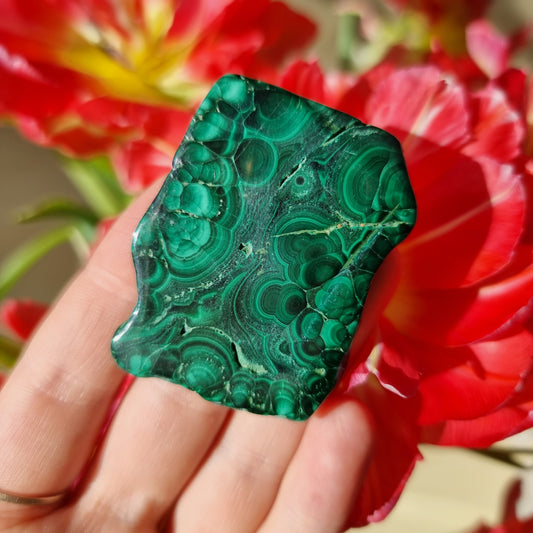 Malachite slab