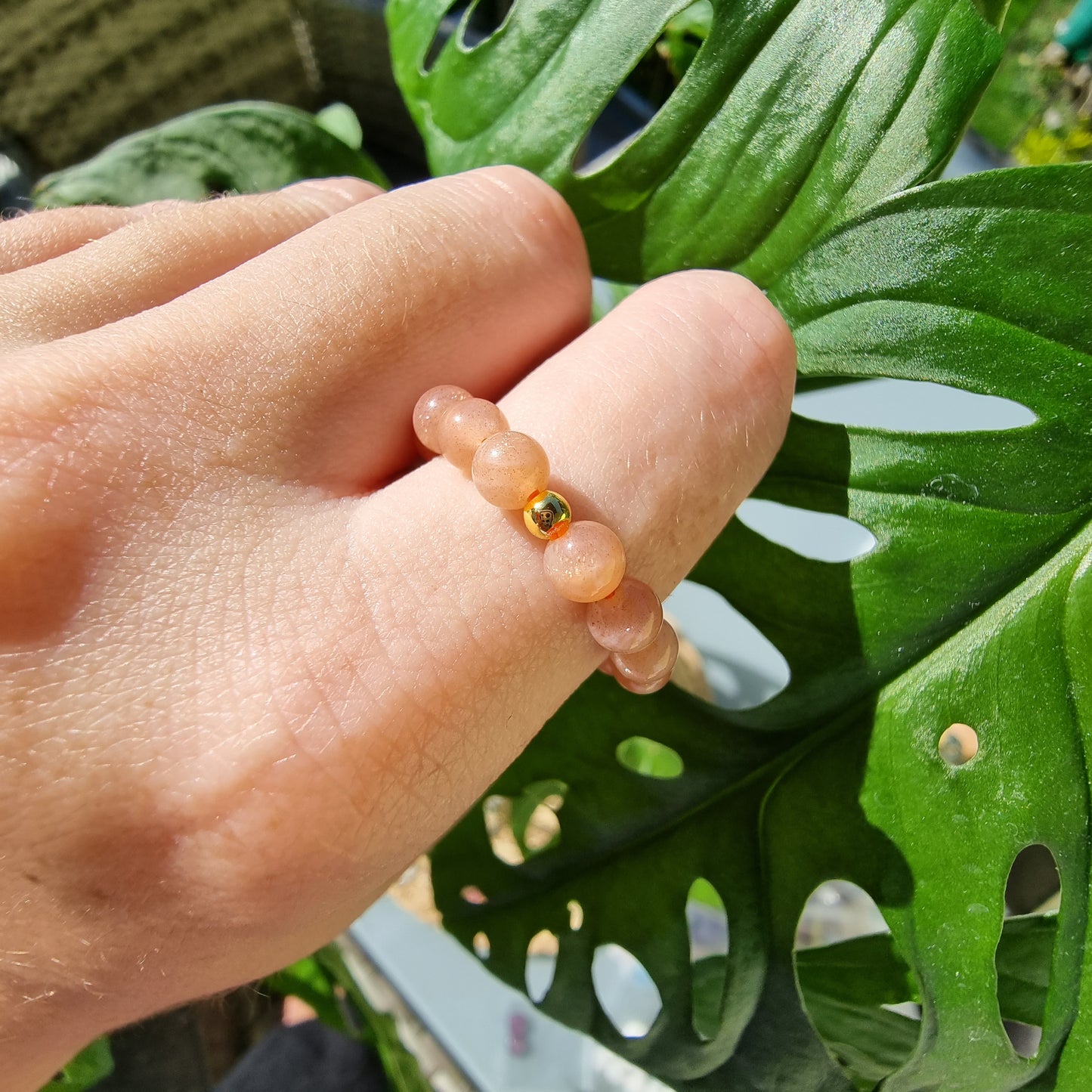 Crystal bead rings (elastic)