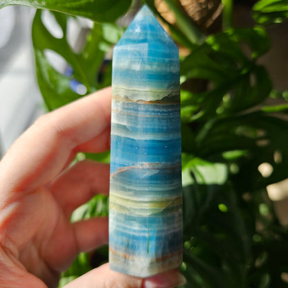 Blue Calcite tower #34B (Blue Onyx)