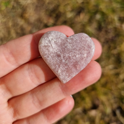 Pink Amethyst (Handelsname) Mini Herz (eigene Auswahl)