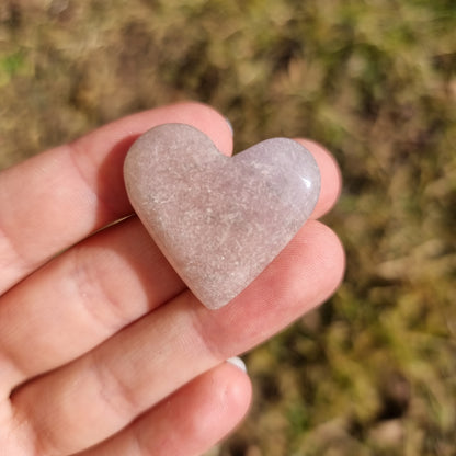 Pink Amethyst (Handelsname) Mini Herz (eigene Auswahl)