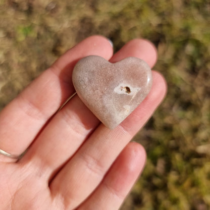 Pink Amethyst (Handelsname) Mini Herz (eigene Auswahl)