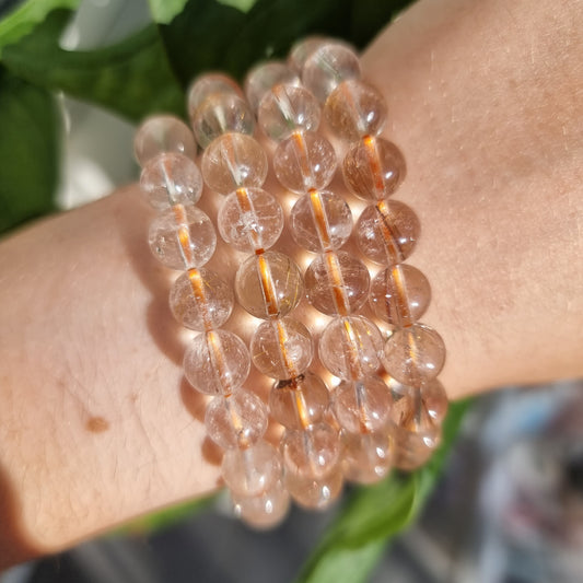 Rutilated Quartz bracelet (9mm)