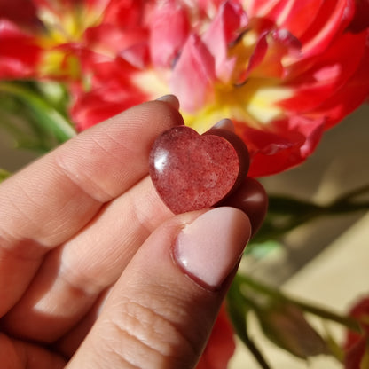 Strawberry Quartz mini heart