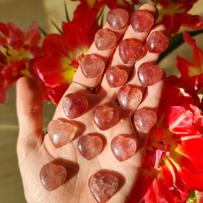 Strawberry Quartz mini heart